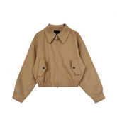 Double Zip Long Sleeved Loose Jacket