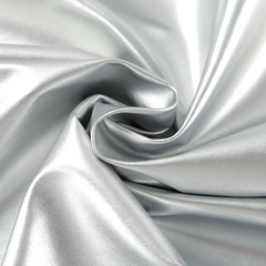 Shiny Silver PU Leather High Waist Front Slit Skirt