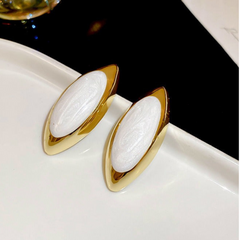 Oval Oil Droplets Earrings