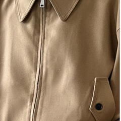 Double Zip Long Sleeved Loose Jacket