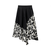 Color Block Splicing Wide Leg Skirt Pants