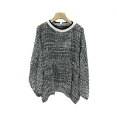 Sequins Hollow Round Neck Long Sleeved Top