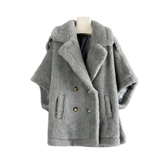 Wool Solid Pocket Double Breasted Coat