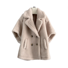 Wool Solid Pocket Double Breasted Coat