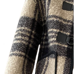 Plaid Wool Loose Coat