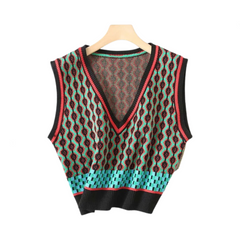 Casual V-Neck Knitted Vest