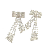 Retro Bow Zircon Earrings