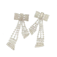 Retro Bow Zircon Earrings