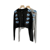 Jacquard Knitted Short Cardigan