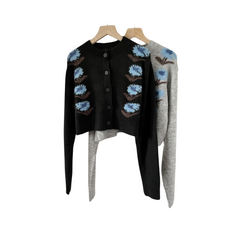 Jacquard Knitted Short Cardigan