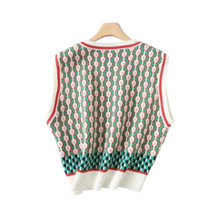 Casual V-Neck Knitted Vest
