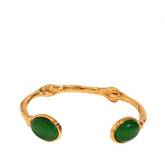Oval Agate Stone Stainless Steel Bracelet