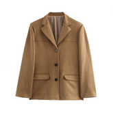 Retro Solid Suede Jacket