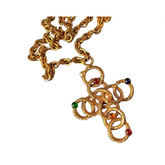 Unique Vintage Gold Cross Chain Necklace