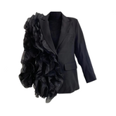 Irregular Ruffled Suit Jacket