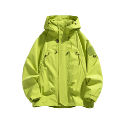Solid Hooded Windbreaker Jacket
