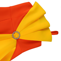 Ruffle Edge One Shoulder Strap Banquet Dress