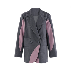 Irregular Splicing Loose Casual Blazer