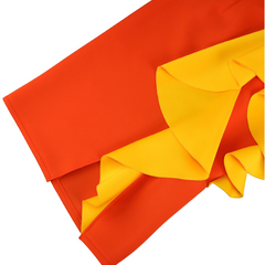 Ruffle Edge One Shoulder Strap Banquet Dress