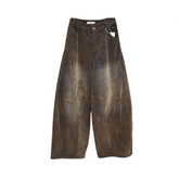 Washed Loose Straight Leg Denim Pants