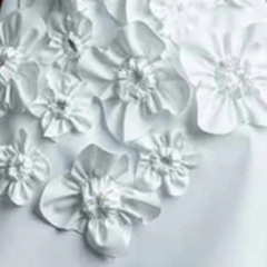 Splicing 3D Flower A-Line Short Dress