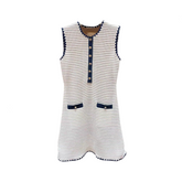 Striped Sleeveless Knitted Mini Dress