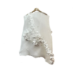 Petal Patchwork Slightly Transparent Irregular Top