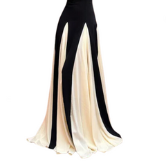 Patchwork Color Contrast Sling Maxi Dress