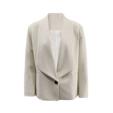 Soft Long Collar One Button Coat