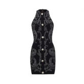 Knitted Round Neck Slim Fit Sleeveless Dress