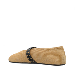 Double Buckle Strap Ballerina Flats