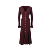 Slim Knit Fish Tail Long Dress