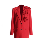 Scarlet 3D Roses Blazer