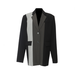 Striped Long Sleeved Loose Blazer