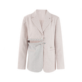Cut Splicing Hollow Blazer