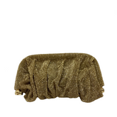 Sparkling Diamond Cloud Wrinkled Dumpling Clutch Bag