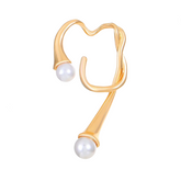 Irregular Pearl Ear Bone Clip Earrings