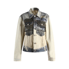 Waist Cinched Retro Denim Jacket