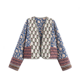 Double-Sided Print Quilted Loose Cotton Jacket