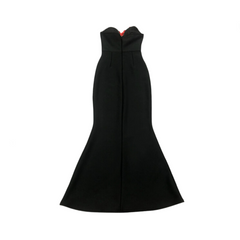 Flower Chain Strapless Long Evening Dress