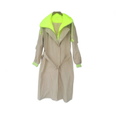 Retro Breathable Hooded Trench Coat