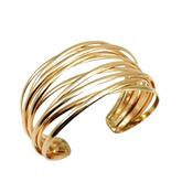 Round Chain Charms Cuff Bracelet