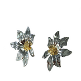 Metal Flower Stud Earrings