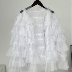 Multi-Layer Mesh Splicing Long Sleeved Top