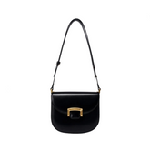 Retro Smooth Surface Buckle Saddle Bag