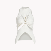 Irregular Knot Knit Top