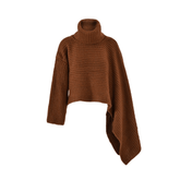 Irregular Sleeves Turtleneck Sweater