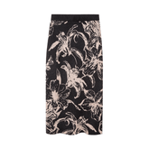 Jacobean Floral Midi Skirt