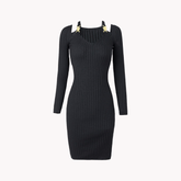 Metal Bucle Knit Dress