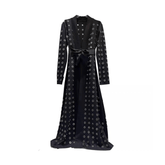 Metal Rings Belted Trench Coat